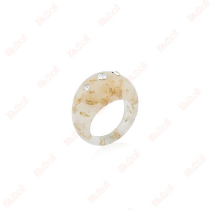 vintage women's translucent colorless ring